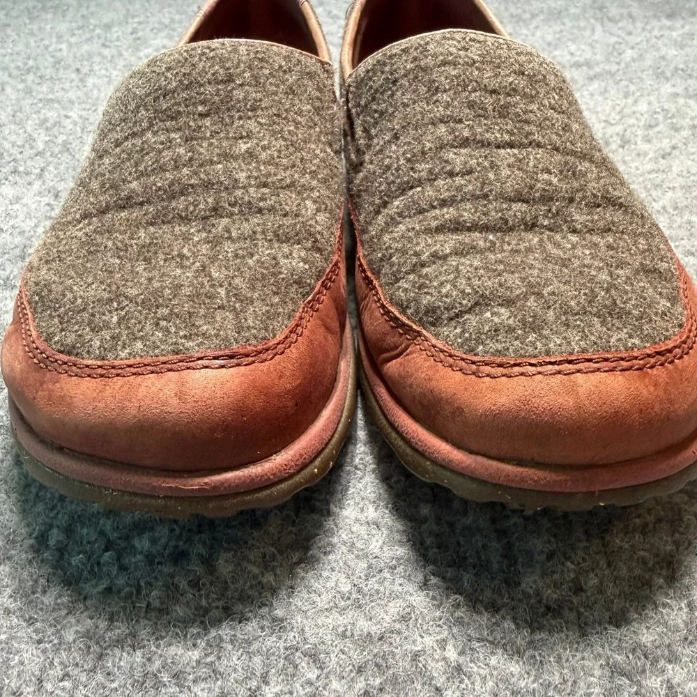 CHACO BAKER CHOCOLATE Wool Leather Slip On Loafers Shoes Womens 8.5